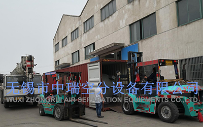 中瑞空分整套制氮系統(tǒng)裝柜，發(fā)貨東南亞